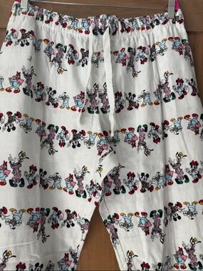NWOT Old Navy x Disney Mickey Mouse Pajama Pants Womens XXL White Flannel Cozy